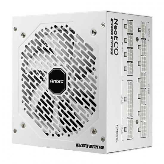 ANTEC NeoECO, NE1000G M ATX3.0 ,WHITE , 1000W Full Modular PSU, 80 Plus Gold Certified, PCIE 5.0 Support, PhaseWave Design, Japanese Caps, Zero RPM Manager, Silent 120mm Fan, 10-Year Warranty