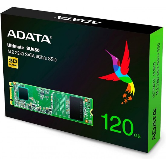 ADATA SU650 120GB M.2 2280 SATA 3D NAND Internal SSD (ASU650NS38-120GT-C)