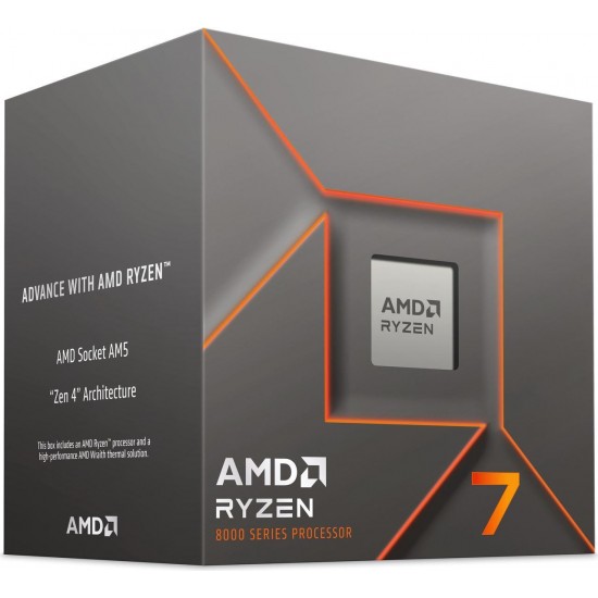 AMD Ryzen 7 8700F (4.1 Ghz) - Ryzen 7 8000 Series 8-Core/ 16-Threads, Socket AM5, 65W Processor 