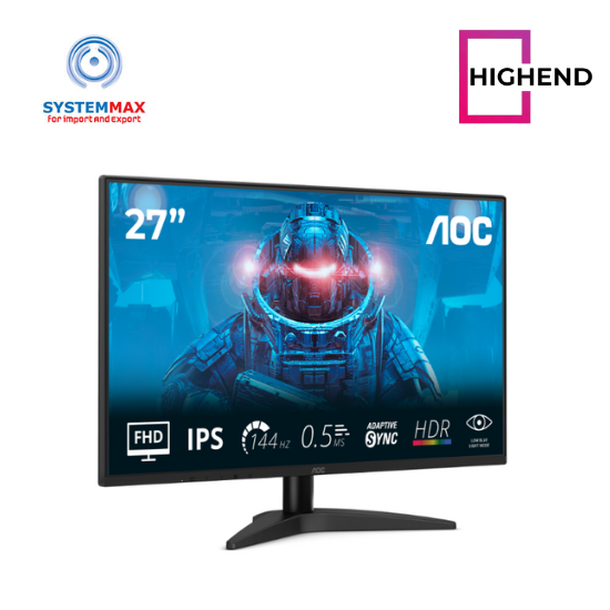 AOC 27B36X 27" IPS 144Hz FHD Gaming Monitor – 0.5ms MPRT – 121% sRGB