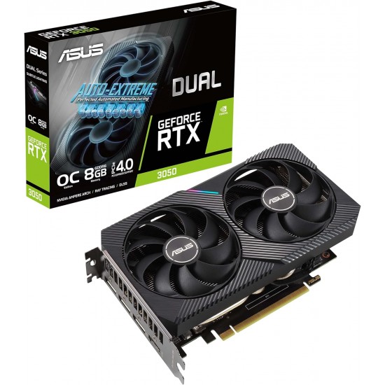 ASUS Dual NVIDIA GeForce RTX 3050 8G OC Edition Gaming Graphics Card 