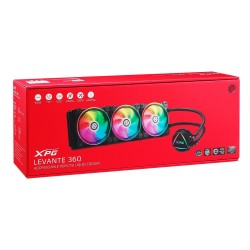 XPG EPS LEVANTE 360 ADDRESSABLE RGB CPU LIQUID COOLER, 360MM RADIATOR, THREE DUAL RING 120MM ARGB LIGHTING FANS