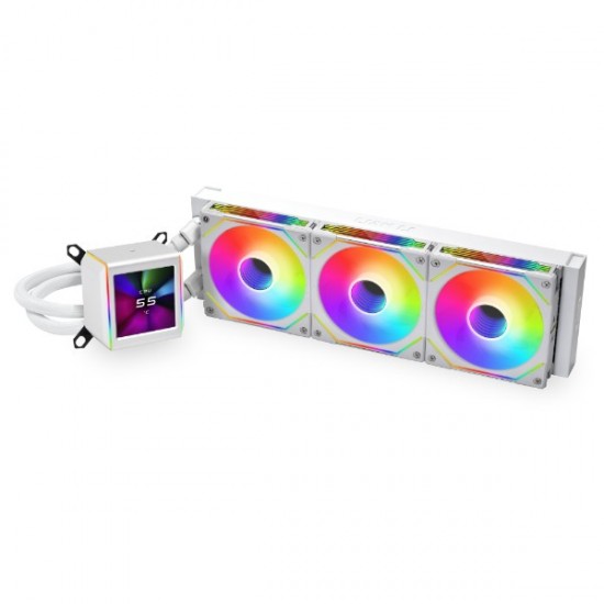 Lian Li Galahad II LCD SL-INF 360 360MM with SL Infinity Fans White AIO Liquid Cpu Cooler Lian Li Galahad II LCD SL-INF 360 360MM with SL Infinity Fans White AIO Liquid Cpu Cooler