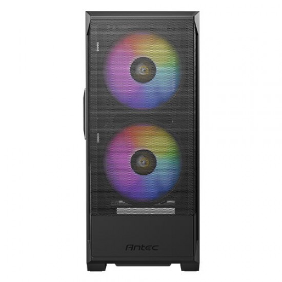 ANTEC NX416 , High Airflow Mesh Front Panel, 2 x 160mm & 1 x 120mm ARGB Fans Included, Type-C, Tempered Glass Hinge Side Panel, Up to 11 Fans, 360mm Radiator Support, Mid-Tower ATX Gaming Case