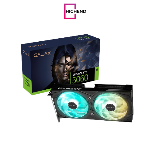 GALAX GeForce RTX 5060 EX 8GB GDDR7 Graphics Card, 2535MHz Boost, PCIe 5.0, Dual Fan, HDMI 2.1b, DisplayPort 2.1b