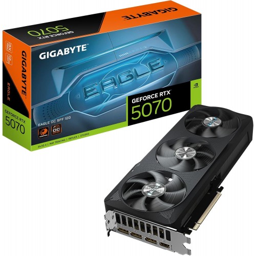 GIGABYTE GeForce RTX 5070 EAGLE OC SFF 12G – NVIDIA Blackwell Architecture, 12GB GDDR7 192-bit, 2587MHz Boost Clock, WINDFORCE Cooling, Hawk Fan, NVIDIA SFF-Ready, RGB Lighting, Reinforced Structure, DLSS 4 Support