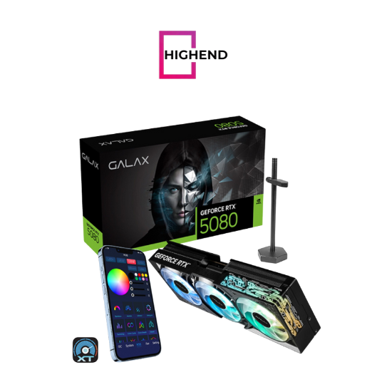 GALAX GeForce RTX 5080 1-Click OC Black 16GB GDDR7 256-Bit Graphics Card