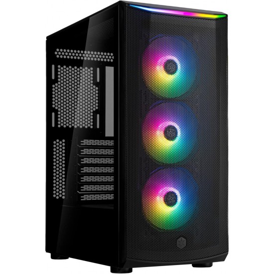 SilverStone  FARA 512Z High Airflow ATX Mid-Tower Chassis with Dual Radiator Support & ARGB Lighting, 