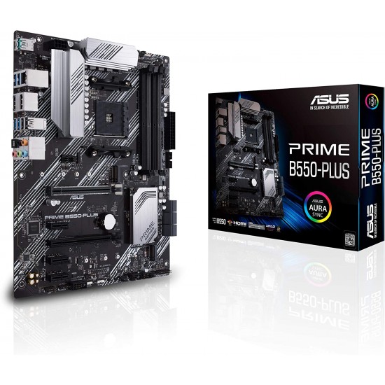 ASUS Prime B550-PLUS AMD AM4 Zen 3 Ryzen 5000 & 3rd Gen Ryzen ATX Motherboard 