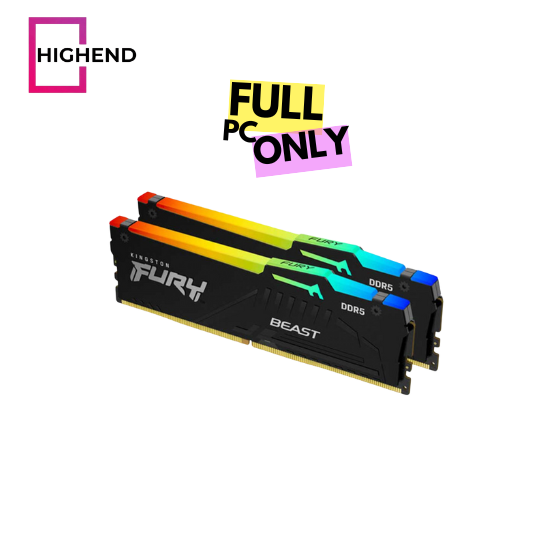 Kingston Fury 32Gb (2x16GB) DDR5 5600Mhz RGB CL40-40-40 Desktop Memory|KF556C40BBAK2-32