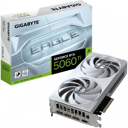 GIGABYTE GeForce RTX 5060 Ti Eagle OC ICE 16G Graphics Card, 16GB 128-bit GDDR7, PCIe 5.0, WINDFORCE Cooling System