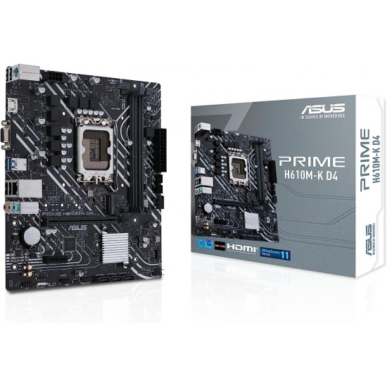 ASUS PRIME H610M-K DDR4 LGA 1700 Micro ATX Motherboard