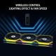 Lian Li UNI Fan SL Wireless 120mm ARGB Fan - Triple Pack - 2.4 GHz Wireless Signal for RGB & Fan Control