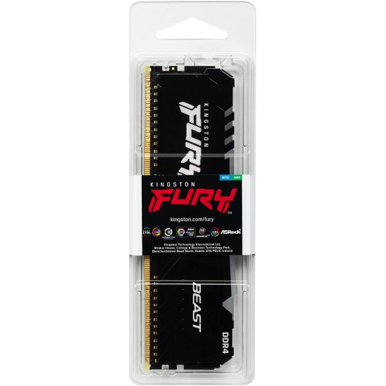 Kingston Fury Beast RGB 8GB 3600MHz DDR4 CL17 Desktop Memory Single Stick 