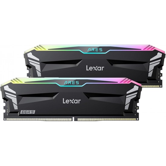 Lexar 32GB (2x16GB) ARES RGB DDR5 RAM 6800MT/s CL34 1.4V Desktop Memory - Intel XMP 3.0 & AMD Expo Compatible, Black Lexar 32GB (2x16GB) ARES RGB DDR5 RAM 6800MT/s CL34 1.4V Desktop Memory - Intel XMP 3.0 & AMD Expo Compatible, Black