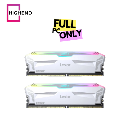 Lexar 32GB (2x16GB) ARES RGB DDR5 RAM 6400MT/s CL32 Desktop Memory - AMD Expo and Intel XMP 3.0, WHITE Lexar 32GB (2x16GB) ARES RGB DDR5 RAM 6400MT/s CL32 Desktop Memory - AMD Expo and Intel XMP 3.0, WHITE