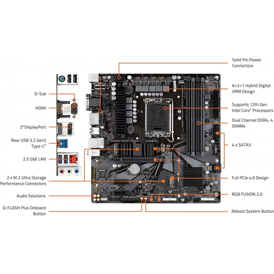 GIGABYTE B660M DS3H DDR4 B660 Intel LGA 1700 