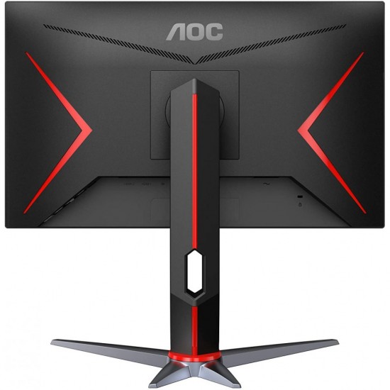 AOC 24G2 24" FRAMELESS GAMING IPS MONITOR, FHD 1080P- 1MS 144HZ- FREESYNC- HDMI/DP/VGA- HEIGHT ADJUSTABLE- 3-YEAR ZERO DEAD PIXEL GUARANTEE-BLACK/RED