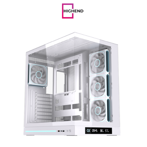 Xigmatek Cloud DGT Arctic Digital LCD 4 Fan Argb PWM BTF White Mid Tower Case