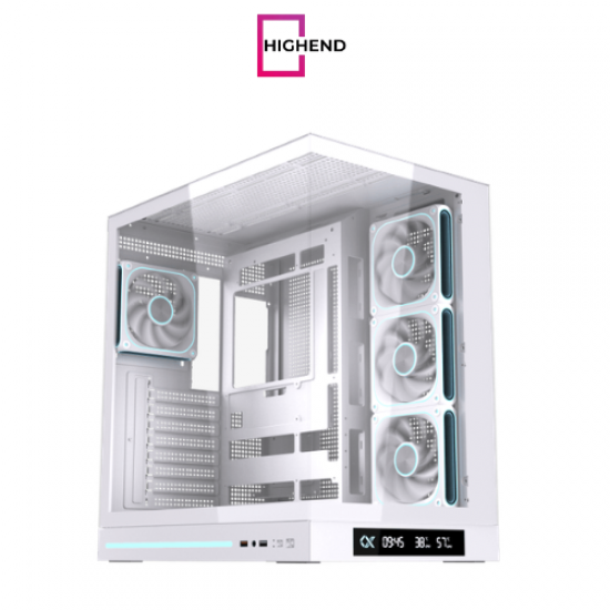 Xigmatek Cloud DGT Arctic Digital LCD 4 Fan Argb PWM BTF White Mid Tower Case