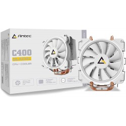 Antec CPU Cooler, C400 Glacial 120mm Pure White LED 