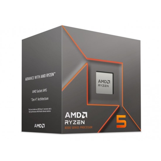 AMD Ryzen 5 8400F (4.2 GHz) - Ryzen 5 8000 Series 6-Core/ 12-Threads, Socket AM5, 65W Processor 