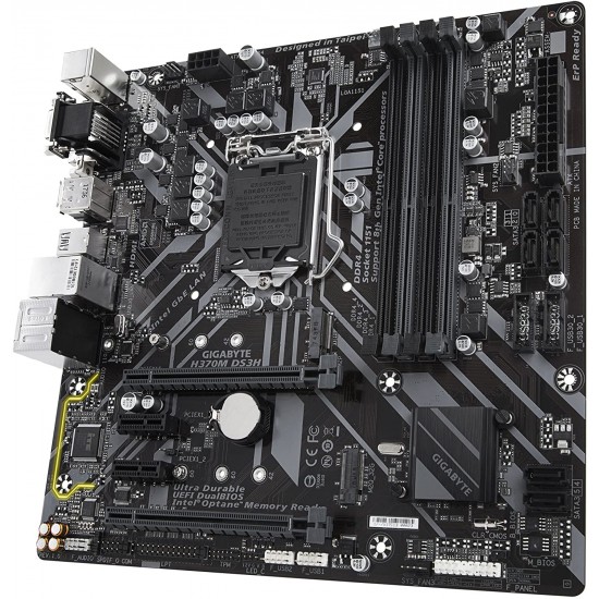 GIGABYTE H370M DS3H (LGA1151/Intel/H370/USB 3.1 Gen 1 (USB3.0) Type A Type C/Micro ATX/DDR4/Motherboard)