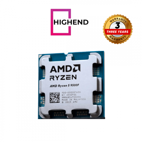 AMD Ryzen 5 9500F Desktop Processor – 6 Cores, 12 Threads, Zen 5, Up to 5.0GHz, 32MB Cache, AM5, PCIe 5.0, DDR5 Support (tray)