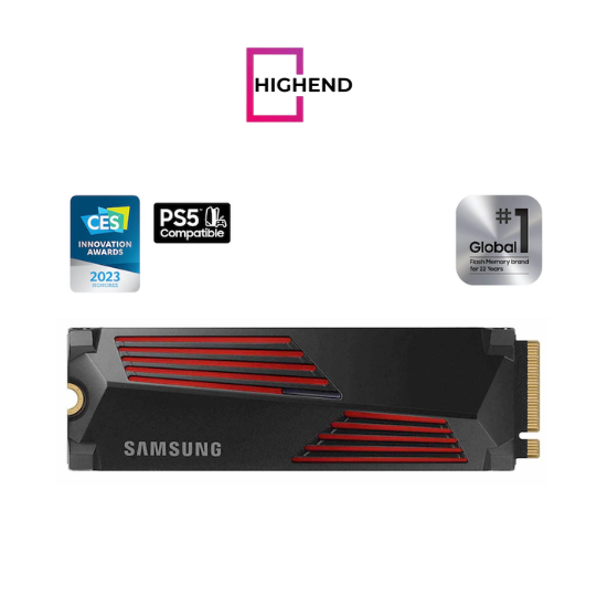 Samsung 990 PRO w/ Heatsink 4TB SSD NVMe M.2 – PCIe 4.0, up to 7,450 MB/s read, 6,900 MB/s write, 1.6M IOPS, V-NAND TLC, 4GB DDR4 cache, heatsink, 3-year warrant Samsung 990 PRO w/ Heatsink 4TB SSD NVMe M.2 – PCIe 4.0, up to 7,450 MB/s read, 6,900 MB/s write, 1.6M IOPS, V-NAND TLC, 4GB DDR4 cache, heatsink, 3-year warrant