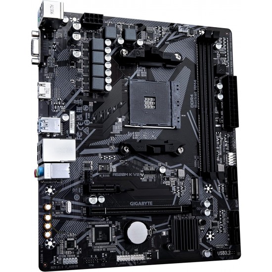 GIGABYTE A520M K V2  CHIPSET AMD A520 AM4, MATX, DDR4 