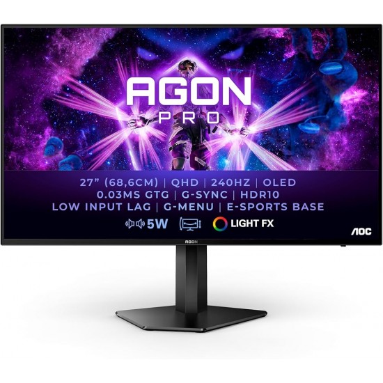 AGON PRO AG276QZD 27" - OLED (10bit) - 2K - 240Hz - 0.01MS PIXEL RESPONSE TIME