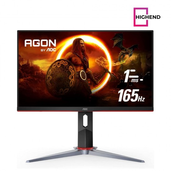 AOC 24G2SP 24" Frameless Gaming Monitor, Full HD IPS, 165Hz, 1ms, Height Adjustable Stand ,Black