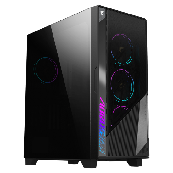 GIGABYTE AORUS C500 Glass - Black Mid Tower PC Gaming Case