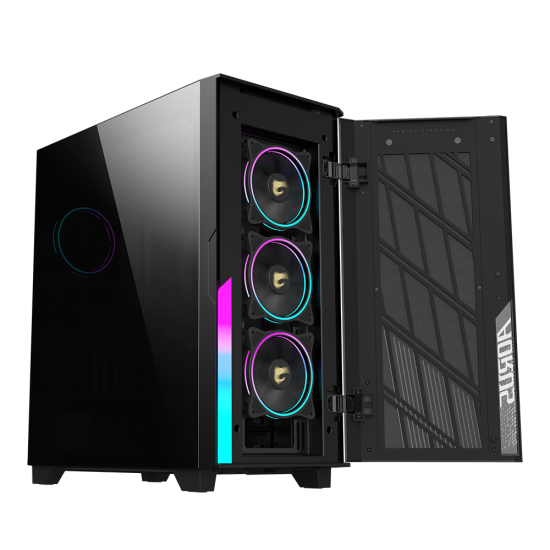 GIGABYTE AORUS C500 Glass - Black Mid Tower PC Gaming Case