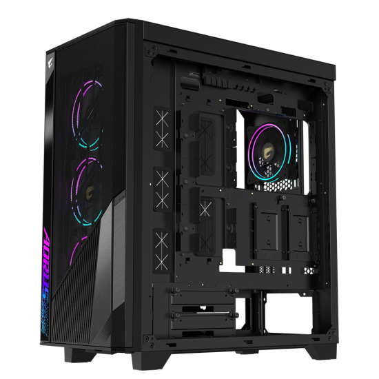 GIGABYTE AORUS C500 Glass - Black Mid Tower PC Gaming Case