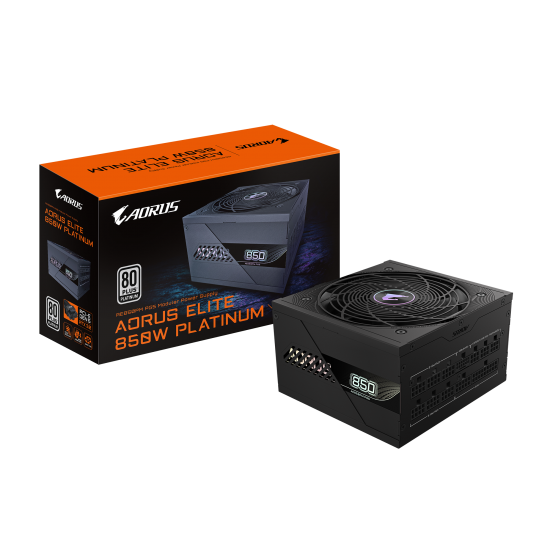 GIGABYTE GP-AE850PM PG5 - PCIe5.1 Ready - ATX3.1-850W 80 Plus Platinum Certified - Fully Modular Power Supply