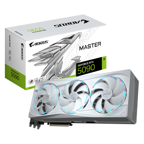 Gigabyte AORUS GeForce RTX™ 5090 MASTER ICE 32G features a 2655 MHz core clock, 32 GB GDDR7