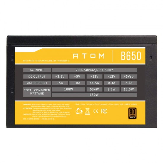 ANTEC ATOM B650  650WATT  80+ BRONZE