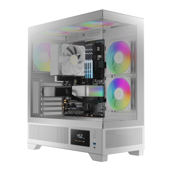 GAMDIAS ATLAS M1 White Mid-Tower ATX Gaming Case
