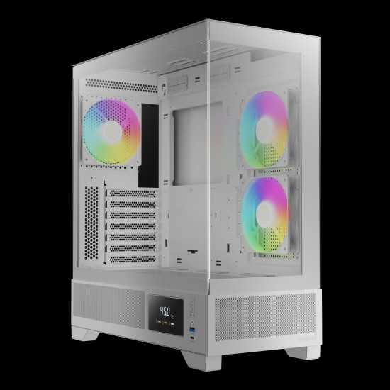 GAMDIAS ATLAS M1 White Mid-Tower ATX Gaming Case