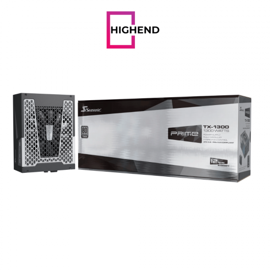 Seasonic Prime TX-1300 1300W ATX 3.1 80 Plus Titanium Fully Modular Hybrid Fan Power Supply Seasonic Prime TX-1300 1300W ATX 3.1 80 Plus Titanium Fully Modular Hybrid Fan Power Supply