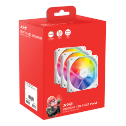 XPG VENTO R ARGB REVERSE Case Fan 120mm — 3x pack - White