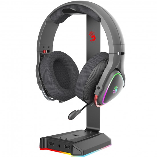 Bloody GS2 RGB Gaming Headset Stand – 7.1 Surround Sound Card – 3x USB 2.0 / 1x AUX | Black