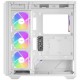 Antec C3 ARGB White, 3 x 120mm & 1 x 120mm ARGB PWM Fans Included, Up to 8 Fans Simultaneously, Type-C，Seamless Tempered Glass Front & Side Panels, 360mm Radiator Support, Mid-Tower ATX PC Case