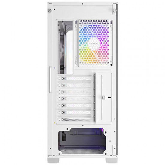 Antec C3 ARGB White, 3 x 120mm & 1 x 120mm ARGB PWM Fans Included, Up to 8 Fans Simultaneously, Type-C，Seamless Tempered Glass Front & Side Panels, 360mm Radiator Support, Mid-Tower ATX PC Case