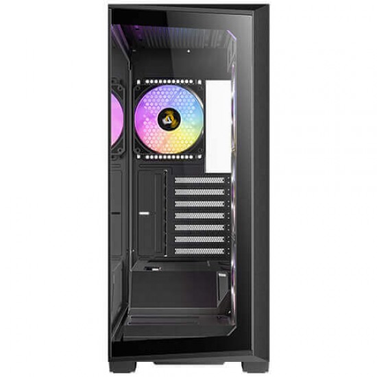 Antec C3 ARGB, 3 x 120mm & 1 x 120mm ARGB PWM Fans Included, Up to 8 Fans Simultaneously, Type-C，Seamless Tempered Glass Front & Side Panels, 360mm Radiator Support, Mid-Tower ATX PC Case