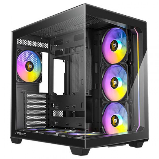 Antec C5 ARGB, 7 x 120mm ARGB PWM Fans Included, Up to 10 Fans Simultaneously, Type-C 3.2 Gen 2 Port, Seamless Tempered Glass Front & Side Panels, 360mm Radiator Support, Mid-Tower ATX PC Case