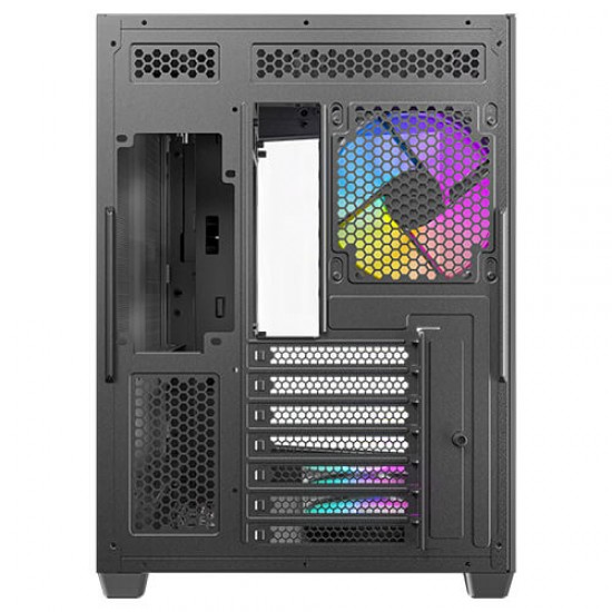 Antec C5 ARGB, 7 x 120mm ARGB PWM Fans Included, Up to 10 Fans Simultaneously, Type-C 3.2 Gen 2 Port, Seamless Tempered Glass Front & Side Panels, 360mm Radiator Support, Mid-Tower ATX PC Case