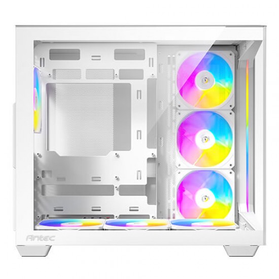 Antec C5 ARGB White, 7 x 120mm ARGB PWM Fans Included, Up to 10 Fans Simultaneously, Type-C 3.2 Gen 2 Port, Seamless Tempered Glass Front & Side Panels, 360mm Radiator Support, Mid-Tower ATX PC Case