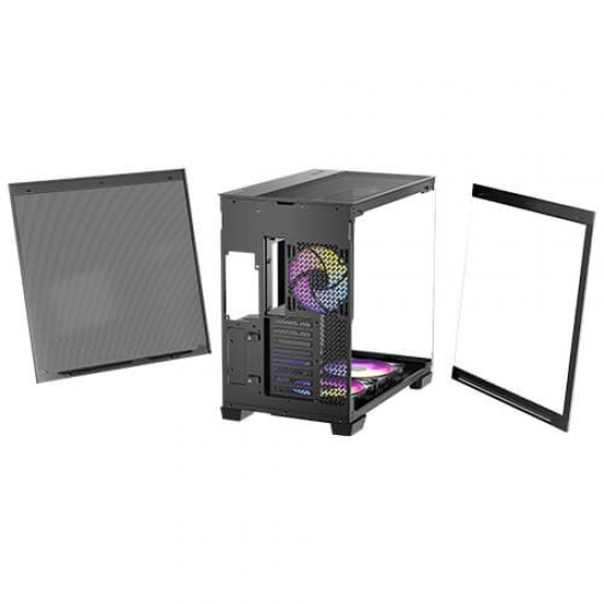 Antec C8 ARGB, 2X TQR 160mm & 1x TQ 140mm ARGB PWM Fans Included,Dual-Chamber Layout, Type-C, 360mm Radiator Support, Seamless TG Front & Side Panels, RTX 40 Compatible, Full-Tower E-ATX PC Case